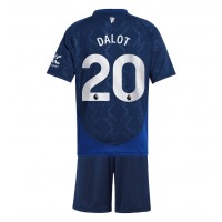 Manchester United Diogo Dalot #20 Vonkajší Detský futbalový dres 2024-25 Krátky Rukáv (+ trenírky)